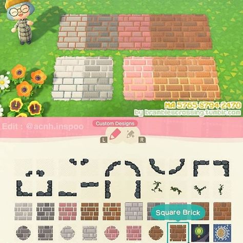 Animal Crossing Floor Patterns, Instagram Qr Code, Anime Island, Cottagecore Animal Crossing, Animal Crossing Guide, Animal Crossing Wild World, Path Design, Island Theme, Island Decor