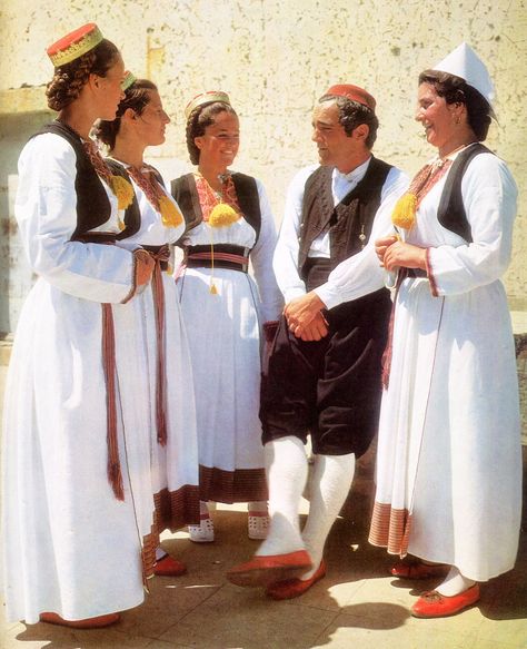 FolkCostume&Embroidery: Woman's Costume of South Dubrovnik County, Konavlje, Čilipi, Dalmatia, Croatia