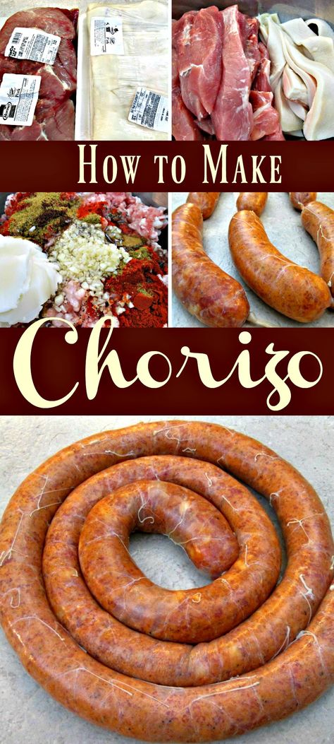 Chorizo Dinners, Homestead Binder, Brat Recipes, How To Make Chorizo, Seafood Cuisine, Pork Chorizo, Sausage Spices, Making Sausage, Homemade Chorizo