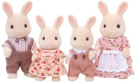 Dolls House Figures, Rabbit Family, Calico Critters Families, Chocolate Rabbit, Deer Family, Baby Jogger, Poems Beautiful, Calico Critters, Little Critter