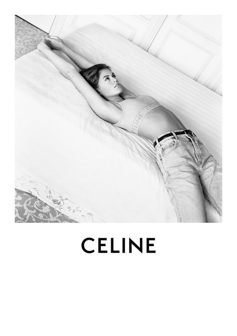 A First Look At Kaiaâ€™s It-Girl Celine Campaign â€?& Her New Handbag Celine Photography, Celine Campaign, New Hair Look, French Bob, French Girl Style, Hedi Slimane, Kaia Gerber, Celebrity Beauty, Youth Culture