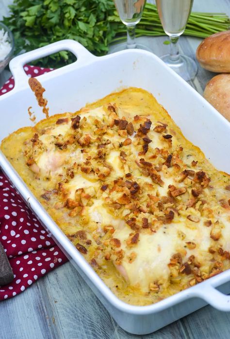 Lady And Sons Chicken In Wine Sauce, Swiss Cheese Chicken Bake, Chicken Casserole With Stovetop Stuffing, Chicken Kiev Casserole, Chicken In Wine Sauce, Cheese Casserole Recipes, Chicken Wine, White Wine Recipes, Creamy White Wine Sauce