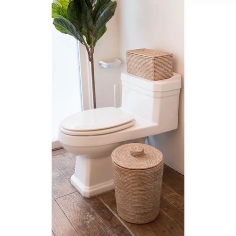 Bathroom Clothes Basket, Back Of Toilet Basket, Toilet Paper Storage Ideas, Toilet Paper Basket, Counter Shelf, Lakehouse Ideas, Council House, Storage Baskets With Lids, Paper Sewing