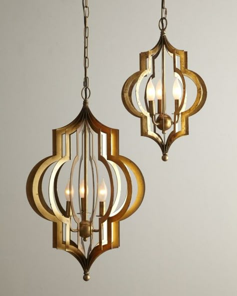 Come on, Baby, Light My Foyer | Fresh American Style Eclectic Chandeliers, 3d Tiskárna, Moroccan Chandelier, Golden Chandelier, Country Dining Rooms, Lights Hanging, Copper Pendant Lights, Gold Chandelier, Let There Be Light