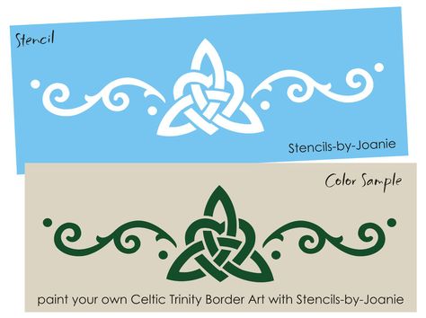 STENCIL 4" tall Celtic Trinity Knot Heart Swirl Border Irish Wall Art Decor Sign in Crafts, Art Supplies, Decorative & Tole Painting | eBay Celtic Bedroom, Norse Patterns, Celtic Quilts, Swirl Border, Celtic Crafts, Irish Wall Art, Irish Sayings, Wine Crafts, Celtic Nations