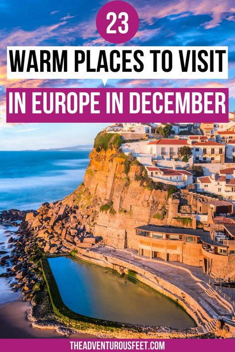 Want to escape the cold winter in Europe without leaving the continent? Here are the warmest places in Europe in December.| hottest place in Europe in december| warmest country in Europe in december| warm places to visit in December in Europe| weather in Europe in december| warm European countries in December| warm places in Europe in December| warmer places in Europe in December| hot places in Europe in December| hottest places in Europe in December| best places to go in Europe in December Europe In December, December Travel, Retire Abroad, Best Places To Retire, Countries To Visit, Places In Europe, European Vacation, Europe Travel Tips, Best Places To Travel