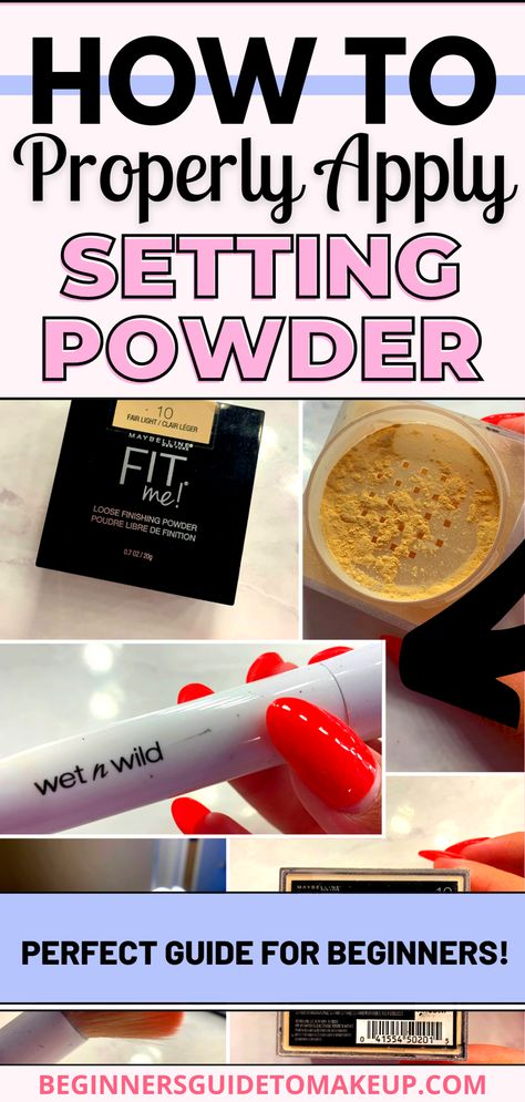 Using Setting Powder, Applying Setting Powder, How To Use Loose Powder Makeup, Where To Apply Setting Powder, Finishing Powder How To Use, What Is Setting Powder Used For, How To Apply Powder, How To Use Powder, Loose Powder How To Use