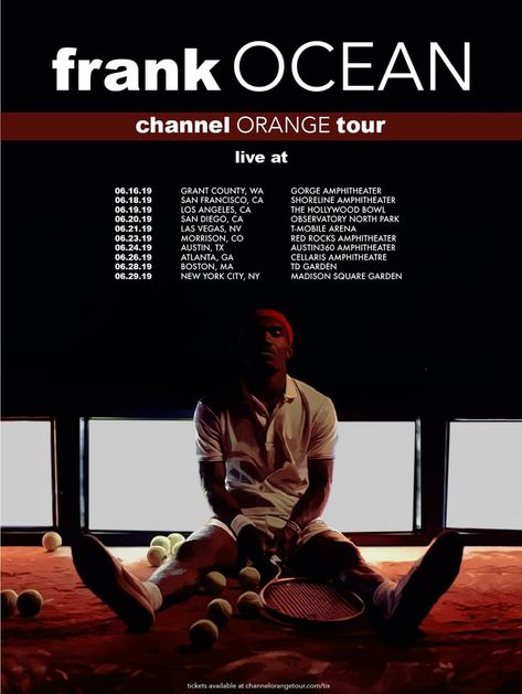 Frank Ocean Tour Poster, Tour Announcement Poster, Frank Ocean Tour, Frank Ocean Concert, Concert Tour Poster, Tour Announcement, Tour Flyer, Frank Ocean Channel Orange, Frank Ocean Poster