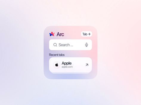 Arc browser widget reimagined 🌐 by Vitaliy on Dribbble Widget Ui Design, Arc Browser, Search Ui, Apple 7, Minimal Design, Ui Design, App Design, Global Community, Creative Professional