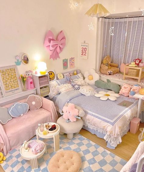 Pastel Bedroom, Pastel Room Decor, Florida Room, Cute Bedroom Ideas, Dekorasi Kamar Tidur, Pastel Room, Pinterest Room Decor, Study Room Decor, Preppy Room