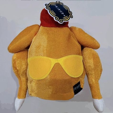 FRIENDS Monica Turkey Leg Hat w/ Sunglasses, Friends Hat, Friends Turkey Hat  | eBay Monica Turkey Head, Hat With Sunglasses, Friends Central Perk Coffee, Turkey Head, Friends Monica, Tv Show Logos, Turkey Hat, Turkey Leg, Friend Canvas