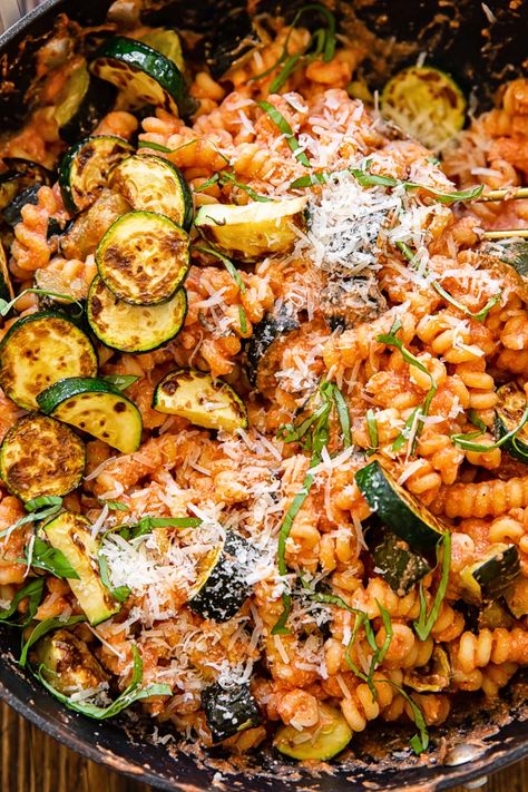 Summer Zucchini Pasta with Tomato Ricotta Sauce Zucchini Cherry Tomato Pasta, Recipe Using Spaghetti Sauce, Creamy Orzo Pasta, Spinach Ricotta Pasta, Pasta With Zucchini, Ricotta Sauce, Creamy Tomato Pasta, Fried Zucchini, Summer Zucchini