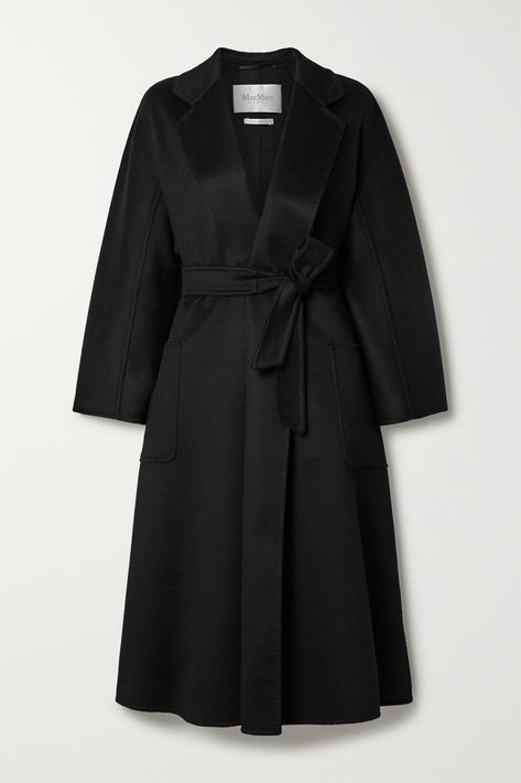 Maxmara Coat, Ultimate Capsule Wardrobe, Max Mara Coat, Chunky Sweaters, Long Coat Women, Luxury Women Fashion, Coat Design, Coat Black, Cashmere Coat