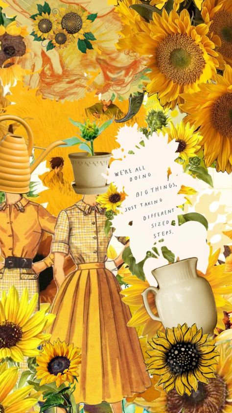 #sunflowers #followbacks Sunflower Collage Art, Sunflower Mood Board, Yellow Aesthetic Moodboard, Sunflower Collage, Shuffle Ideas, Mood Board Fashion Inspiration, Doodle Sketchbook, Hufflepuff Aesthetic, Moodboard Collage