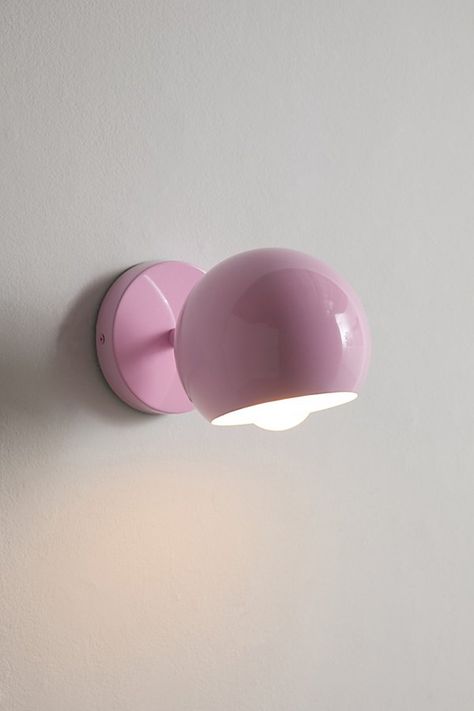 Add contemporary intrigue to your hallways, reading nooks and bedside with our Gumball Sconce. Features a globe-shaped shade sculpted from iron with vibrant finishes that lend a fun pop of color to your space. Available exclusively at Urban Outfitters. Features Gumball Sconce from UO Home Iron wall sconce fitted with a globe-shaped shade Perfect for illuminating hallways & bedrooms Hardwired Requires one E26 Type B 40W - not included UO exclusive Content + Care Hardwired; professional installati Cool Light Fixtures, Kids Bedroom Walls, Iron Wall Sconces, Uo Home, Salon Suites, Future Apartment Decor, Reading Nooks, Wall Lights Bedroom, Pinterest Room Decor