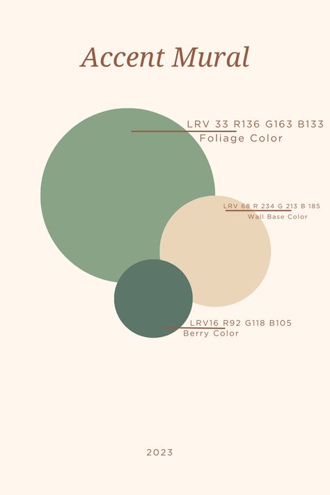 Accent Wall - Color Palette Muted Green Accent Wall, Best Green Accent Wall Color, Wall Color Palette, Green Accent Wall, Condo Inspiration, Green Accent Walls, Green Apartment, Accent Wall Colors, Bedroom Upgrade