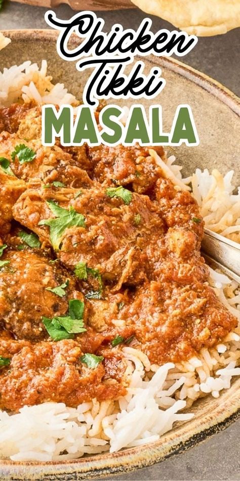 This easy Chicken Tikka Masala recipe is made with 10 simple ingredients with a rich creamy tomato sauce and tender flavorful chicken. The combination of spices in the yogurt marinade and the creaminess of the sauce creates an amazing depth of flavor in this popular balanced dish. Serve with rice or naan bread to soak up every bit of the amazing hard to resist tikka masala sauce. Easy Chicken Tikka Masala, Tikka Masala Sauce, Yogurt Marinade, Chicken Tikka Masala Recipes, Masala Sauce, Tikka Masala Recipe, Easy Oatmeal, Creamy Tomato Sauce, Chicken Tikka Masala