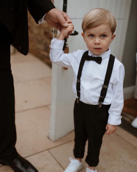 Toddler Tuxedo With Sneakers, Ring Bears Outfit, Black And White Ring Bearer Outfit, Ring Bearer Black Suit, Ring Bearer Outfit Black And White, All Black Ring Bearer Outfit, Ring Bearer White Suit, Summer Ring Bearer Outfit, White Ring Bearer Outfit