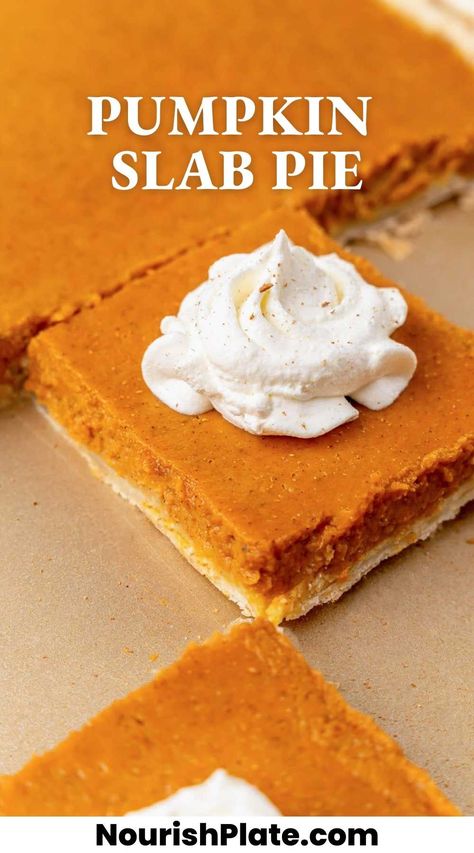 Pumpkin Slab Pie Pumpkin Pie Recipe Sheet Pan, Pumpkin Pie Squares, Pumpkin Pie 13x9, Easy Apple Slab Pie, Pumpkin Pie 9x13 Pan, Pumpkin Slab Pie Recipe, Slab Apple Pie, Slab Pumpkin Pie, Pumpkin Slab Pie