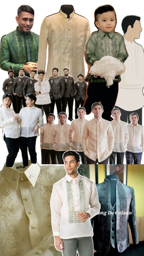 Green Barong, Barong Suit, Barong Wedding, Groomsmen Attire Beach Wedding, Modern Barong, Wedding Sage Green, White Wedding Theme, All White Wedding, Marrying My Best Friend