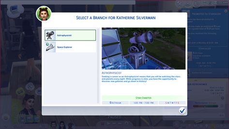 Mod The Sims - Astronomer Career (2 Branches) Sims 4 Mods Traits, Sims 4 Jobs, Watching The Stars, Mopping Floors, Amateur Astronomy, Sims 4 Studio, Space Explorer, Sims Ideas, Event Horizon