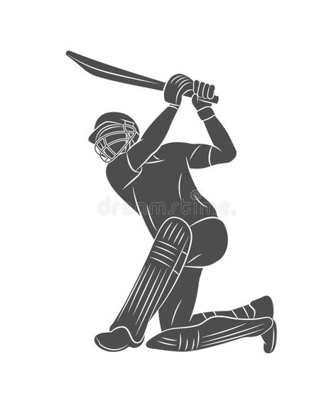 Illustration about Silhouette batsman playing cricket on a white background. Vector illustration. Illustration of league, contest, play - 131933085 Cricket Bedroom, Pakistan Cricket Shirt, Cricket Team Logo, Cricket Illustration, Cricket Logo Design, I Love Cricket Images, Cricket Images, Cricket T Shirt Design, Playing Cricket