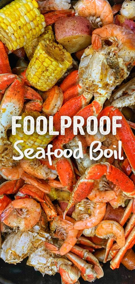 You gotta try this this FULL PROOF garlic Seafood Boil with Chilau Boil Bomb. When preparing for a full seafood boil its easy to feel like you need to drag out the huge pot and propane tank in the back yard, but it's also fun to get it done the kitchen. This crab boil is easy, quick and most of all delicious! Garlic Seafood Boil, Seafood Gumbo Recipe Easy, Crab Boil Recipe, Garlic Crab, Seafood Boil Recipes, Crab Boil, Boiled Food, Best Seafood Recipes, Shrimp Recipes For Dinner