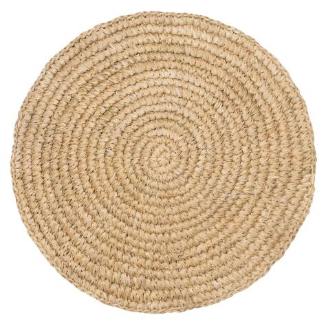 Classic Round Natural Placemat 38cm - Set of 4 - Couleur Nature / Caravan Wholesale Raffia Table, Natural Placemats, Mid Term, French Tablecloths, Round Placemats, Linen Store, Custom Stationery, Color Care, Party Paper