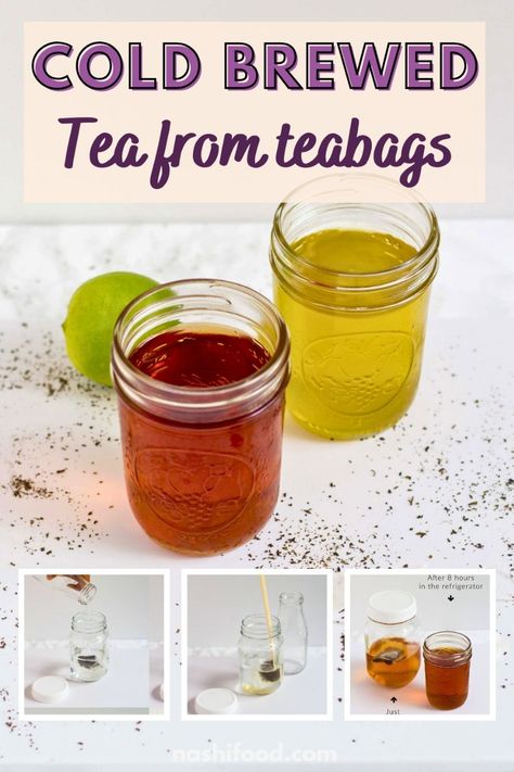 Cold Brewed Tea, Tea Brewing Chart, Brew Tea How To, Cold Tea Recipes, Sweet Green Smoothie, Cold Green Tea, Coffee Sweets, Sleepytime Tea, Cold Brew Tea