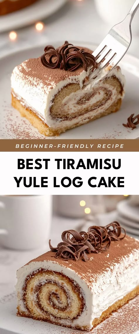 Image for Best Tiramisu Yule Log Cake Pioneer Woman Yule Log Cake, Easy Cake Mix Yule Log, Holiday Coffee Cake Recipes, Yule Logs Recipe, Holiday Birthday Cake, Yule Baked Goods, Yule Bread Winter Solstice, Gluten Free Winter Desserts, Holiday Loaf Cakes