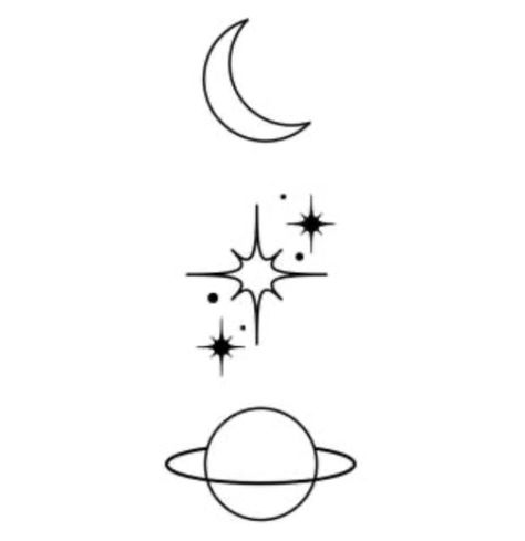 Moon And Saturn Tattoo, Moon And Saturn, Saturn Tattoo, Moon Drawing, Small Tattoo, Temporary Tattoos, I Tattoo, Small Tattoos, Tattoo Ideas