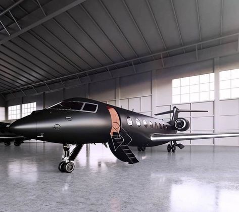 Yes to matte black everything. #AviationMood Jets Privés De Luxe, Private Jet Plane, Private Jet Interior, Jet Privé, Luxury Jets, Luxury Private Jets, Private Aircraft, Private Plane, Nissan 370z