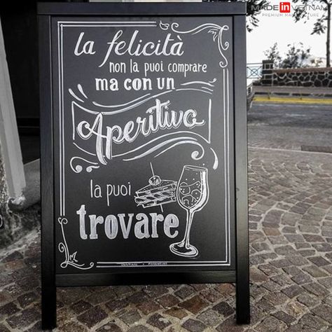 🖍️✨ Elevate your café or restaurant with our stylish A-frame chalkboard! Perfect for showcasing daily specials, promotions, or a warm greeting. Add a personal touch and attract more customers with this versatile and charming display. 🍽️💬 👉Please, Contact for Wholesale Price! 📧 Get in touch with us: ✨ - Website: www.madeinvietnam.online - E-mail: salesteam@madeinvietnam.online - WhatsApp: (+84)90 1196169 #Chalkboard #CafeStyle #RestaurantDecor #DailySpecials #CustomerAttraction #AFrameSign #Ma... Restaurant Welcome Sign Chalk, Italian Chalkboard Art, Blackboard Restaurant Ideas, French Chalkboard Art, Pub Blackboard Ideas, Chalk Boarder Designs Restaurant, Restaurant Blackboard, Specials Chalkboard, Bar Chalkboard Ideas