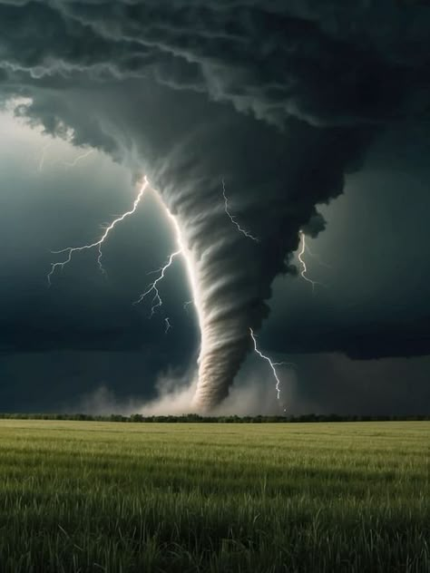 Tornado With Lightning, Tornado And Lightning, Tornado Aesthetic, Tornado Pictures, Beautiful Wallpaper Images, Eyeball Art, Sky Weather, Lost At Sea, Hail Storm