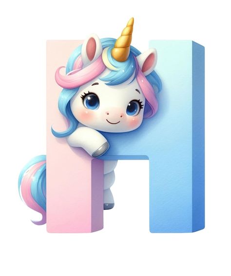 Unicorn Alphabet, Cute Alphabet, Unicorn Pictures, Free Business Card Mockup, Poster Maker, Business Card Maker, Flyer Maker, Card Banner, Event Food