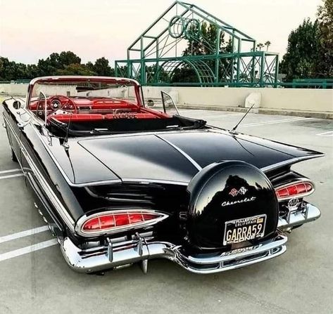 59 Chevy Impala, 1959 Chevy Impala, Chevrolet Impala Convertible, Impala Convertible, Classic Cars Chevy, Cool Old Cars, Lowrider Cars, American Classic Cars, Old Classic Cars