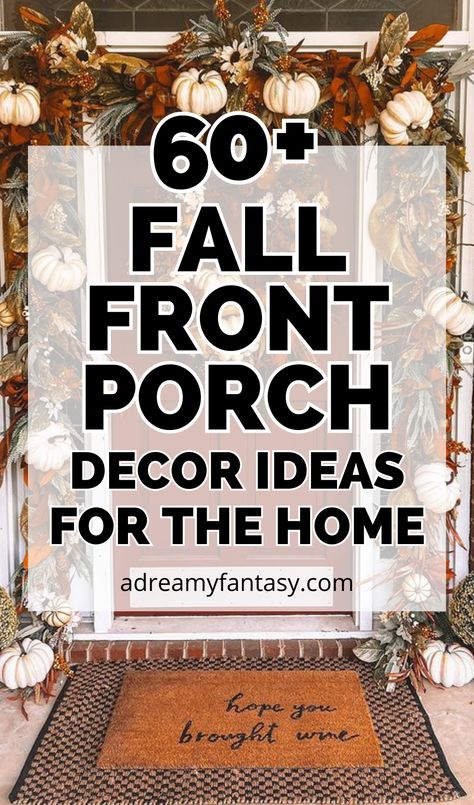 I can't believe fall is here now! I feel like summer just flew by so fast! I'm excited for the cooler weather and the coziness that comes with this time of year though! Decorating is also a lot of fun! If you're looking for some inspiration for sprucing up your own home this time of year, check out these 60+ fall front porch decor ideas! Fall Farmhouse Porch, Farmhouse Porch Swings, Harvest Porches, Pottery Barn Pumpkin, Rustic Front Porch, Crate Decor, Fall Front Porch Decor Ideas, Diy Wooden Crate, Front Porch Decor Ideas