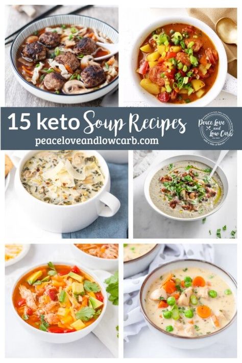 Classic Spinach Dip Recipe, Keto Soup Recipes, Peace Love And Low Carb, Chicken Fajita Soup, Bacon Cheeseburger Soup, Spinach Dip Recipe, Chicken Pot Pie Soup, Delicious Low Carb Recipes, Keto Soup