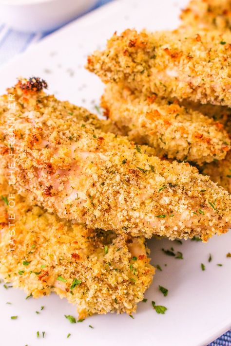 Panko Fried Chicken, Panko Chicken Tenders, Panko Recipes, Panko Chicken, Great Chicken Recipes, Fried Chicken Tenders, Crispy Chicken Tenders, Dinner Favorites, Chicken Recipies