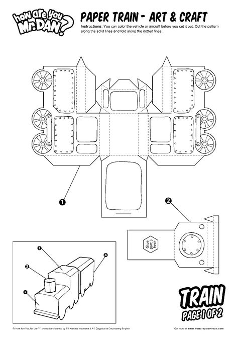 Train Pattern Printable, Train Craft Ideas, 3d Paper Train Template Free Printable, Cricut Train Projects, Paper Train Template Free Printable, Paper Train Craft, Train Template Free Printable, Train Paper Craft, Train Activities For Kids