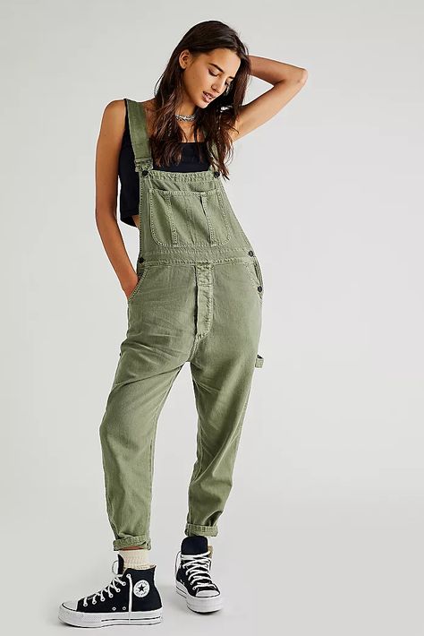 army green Free People Overalls, Black Overalls, Weeping Willow, Sporty Sneakers, Jumpsuit Fashion, Denim Overalls, Moto Boots, Dungarees, Boho Clothing