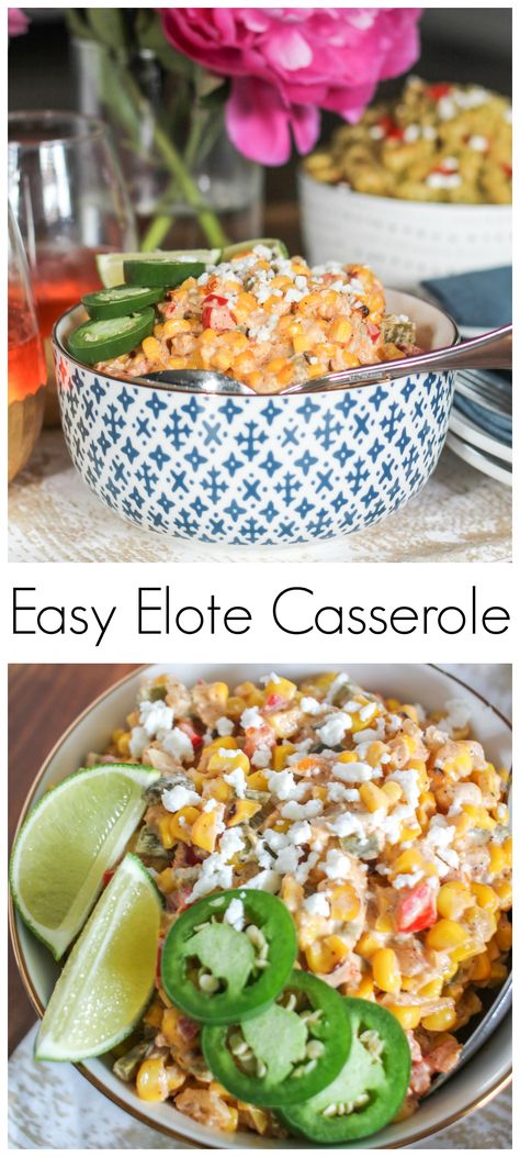 Elote Casserole - thekittchen Elote Casserole, Corn Recipes Healthy, Mexican Street Corn Casserole, Corn Elote Recipe, Street Corn Casserole, Easy Weeknight Casseroles, Casserole Mexican, Loaded Mashed Potato Casserole, Elote Corn