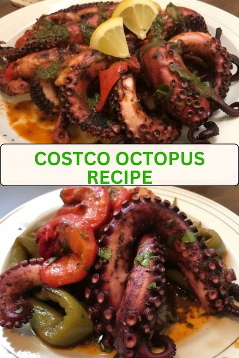 Octopus Recipes Easy, Baby Octopus Recipe, How To Cook Octopus, Octopus Recipe, Octopus Recipes, Seafood Dish Recipes, Grilled Octopus, Grilled Seafood, Interesting Food