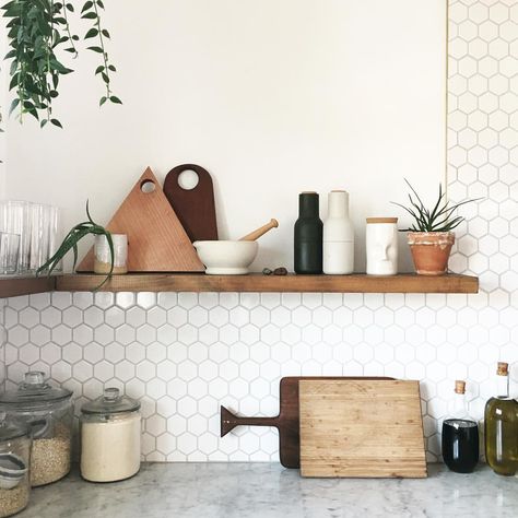 Hexagon Tile Ideas, Hex Tiles Kitchen, Small Hexagon Tile, Hex Tile Backsplash, Hexagon Tile Kitchen, Hexagon Tile Backsplash, Hex Tiles, White Hexagon Tiles, White Kitchen Tiles