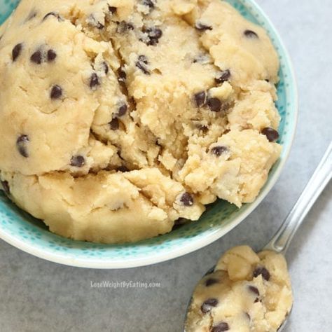 Easy Edible Cookie Dough Recipe {Low Calorie, Gluten-Free and Vegan} - Print Cookie Batter Recipe, Healthy Edible Cookie Dough Recipe, Low Calorie Cookie Dough, Raw Cookie Dough Recipe, Eggless Cookie Dough Recipe, Simple Cookie Dough Recipe, Chocolate Chip Cookie Dough Recipe, Sugar Cookie Dough Recipe, Edible Chocolate Chip Cookie Dough