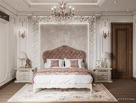 Master bedroom Neo Classic Interior Design Luxury, Aesthetic Luxury Wallpaper, Classic Bedroom Design Luxury, Neo Classical Bedroom, Classic Interior Design Luxury, Classical Bedroom, Baroque Interior Design, Bedroom Makeover Diy, Classic Bedroom Design