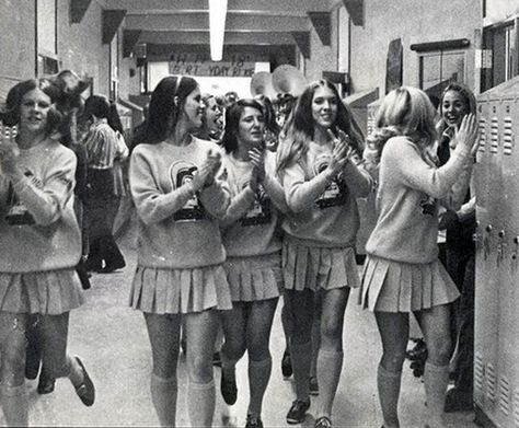 cheerleaders | Flickr - Photo Sharing! 1980s Pop Culture, Vintage Fashion 1960s, The Wombats, Behind Blue Eyes, Cheerleading Uniforms, Fashion 1960s, Vintage School, School Uniforms, Up Girl