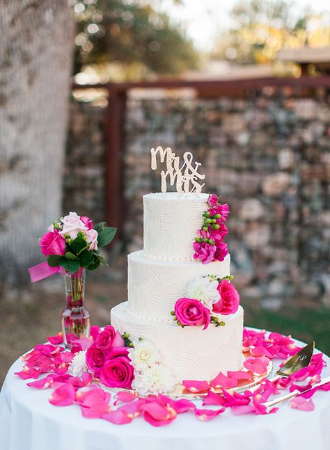 Sparkly Fuchsia Wedding - Inspired by This Hot Pink Wedding Colors, Bright Pink Wedding, Fuschia Wedding, Magenta Wedding, Pink Wedding Colors, Fuchsia Wedding, Hot Pink Weddings, Pink Wedding Theme, Pink Wedding Cake