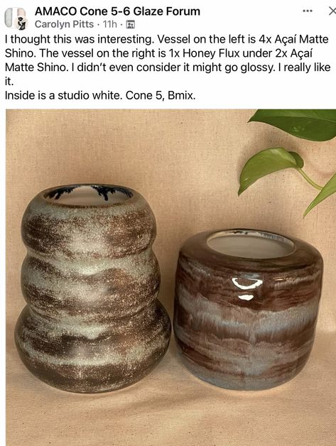 Amaco Acai Matte, Amaco Shino Acai Matte, Amaco Shino, Shino Glaze, Amaco Glazes, Pottery Glazes, Pottery Art, Glaze, Ceramics