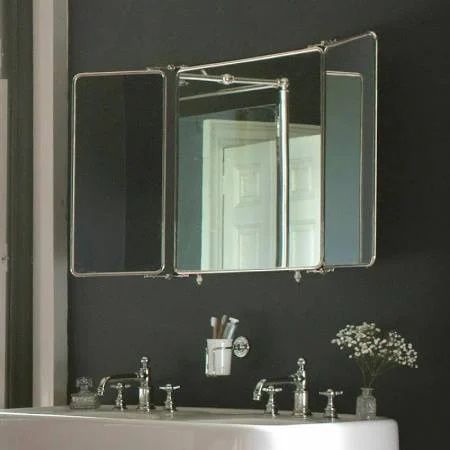 Bathroom Mirrors Uk, Silver Bathroom Mirror, Large Bathroom Mirror, Three Mirrors, Mirrors For Bathroom, Large Bathroom Mirrors, Mirrors Uk, Wall Mounted Makeup Mirror, Bathroom Store